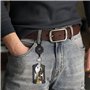 NEO+ Lot de 2 porte-clés rétractables très résistants, enrouleurs de badge, porte-badge tactique avec mousqueton en alliage de z