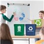 Acrimet Corbeille pour le recyclage et les déchets, 3,25 gallons / 13 quarts / 12 litres (en plastique) (vert et bleu) (lot de 2
