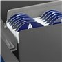 Acrimet Boîte à Fiches Organisateur 3'' x 5’', Base en Métal Robuste (Index AZ et un Séparateur Plastique Inclus) (Base Grise av