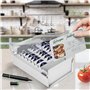 Acrimet Boîte à Fiches Organisateur 3'' x 5’', Base en Métal Robuste (Index AZ et un Séparateur Plastique Inclus) (Base Blanche 