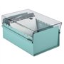 Acrimet Boîte à Fiches Organisateur 4'' x 6’', Base en Métal Robuste (Index AZ et un Séparateur Plastique Inclus) (Base Verte av