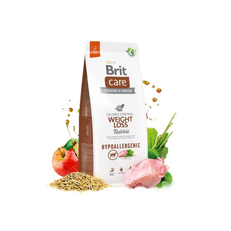 BRIT Care Hypoallergenic Adult Weight Loss Rabbit – Dry Dog Food – 12 kg