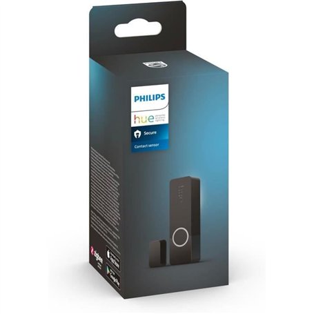 Capteur de contact - Philips Hue - Secure - Noir - Installation facile - Contrôle via application Hue