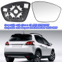 Verre de Rétroviseur Compatible avec Citroen C3 MK3 2016-2021 Peugeot 208/308/2008 2013-2019 Glace De Rétroviseur Chauffant (Dro