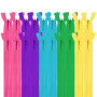 MARARDI [Pack 20] Fermetures Éclair à Glissière Invisibles [Multicolore 2] Nylon [60 cm] Couture de Vêtements Sacs Ruban Tissu e