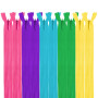 MARARDI [Pack 10] Fermetures Éclair à Glissière Invisibles [Multicolore 2] Nylon [60 cm] Couture de Vêtements Sacs Ruban Tissu e