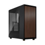 Fractal Design North Charcoal Black Tempered Glass Dark - Façade en Bois de Noyer – Panneau latéral en Verre – Deux Ventilateurs