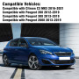 TTCR-II Verre Rétroviseur Compatible avec Citroen C3 MK3 2016-2021 Verre Miroir Chauffant Peugeot 208/308/2008 2012-2019, Rétrov