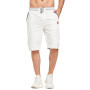 Tansozer Short Homme en Coton Casual Pantalon Slim Fit Taille éLastiquéE Short