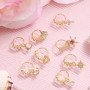 Mikovivi 8pcs Anneaux de Nez Pendants en Or, Cuivre Motif Lune Cœur Papillon pour Femme Fête Anniversaire Bal de Promo