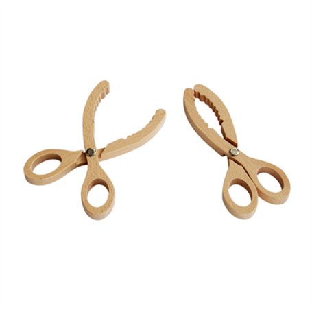 Pince-ciseaux bois-Lot de 2