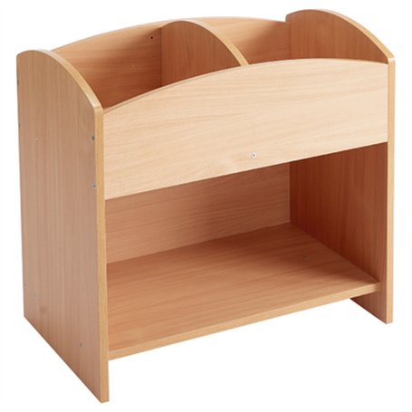 Mobinathan - Bacs à livres 2 cases Haut teinte hêtre