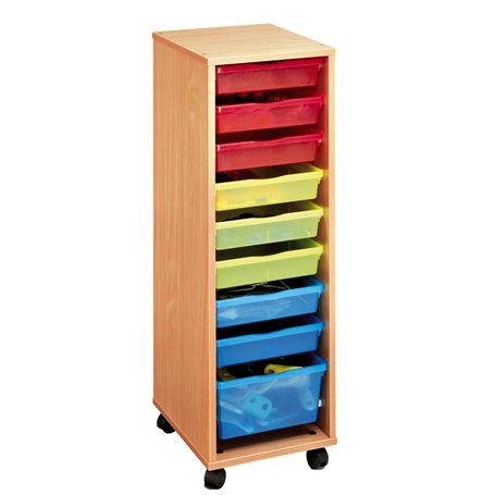 Grande colonne à bacs multicolores