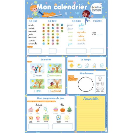 Les posters effaçables - Mon Calendrier