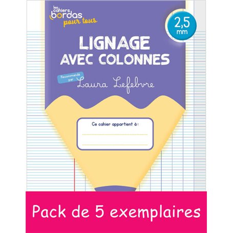 5EX Cahiers Bordas pour tous - lignage avec colonnes 2