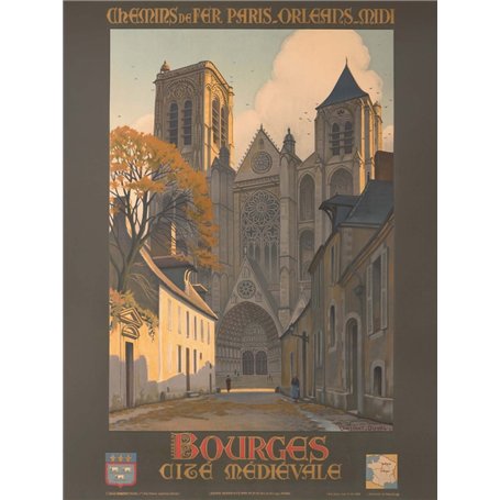 Affiche Bourges cité médiévale