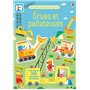 Grues et pelleteuses - Mes petits autocollants Usborne - Dès 3 ans