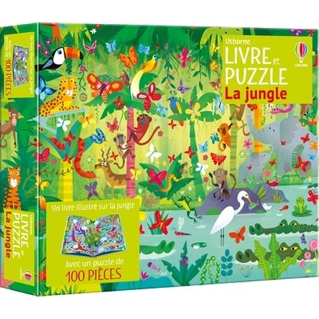 La jungle - Coffret livre et puzzle - Dès 5 ans