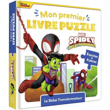 SPIDEY ET SES AMIS EXTRAS - Mon Premier livre puzzle - 4 pcs - MARVEL - Le bébé-Transformateurs