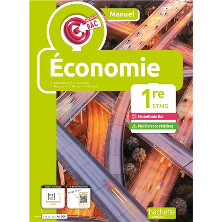 Objectif Bac Économie 1re STMG (manuel) - Ed. 2024