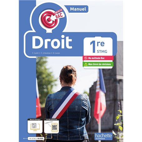 Objectif Bac Droit 1re STMG (manuel) - éd. 2024
