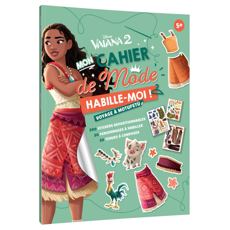 VAIANA 2 - Habille-moi ! Mon cahier de mode - Voyage à Motufetu - Disney Princesses