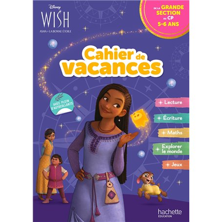Disney - Wish - De la Grande Section au CP - Cahier de vacances 2025