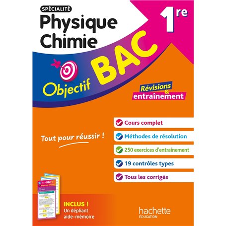 Objectif BAC 1re spécialité Physique Chimie BAC 2026
