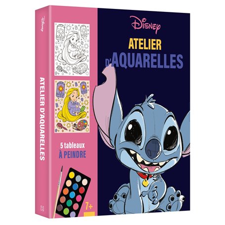 DISNEY - Atelier d'aquarelle - Coffret 5 tableaux à peindre