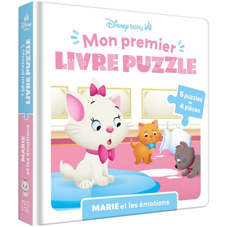 DISNEY BABY - Mon Premier Livre Puzzle - 4 pièces - Marie et les émotions - LES ARISTOCHATS