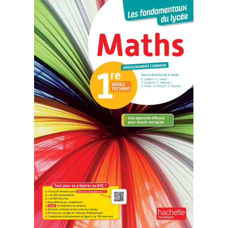 Mathématiques - enseignement commun - 1re séries techno (manuel) - Éd. 2025