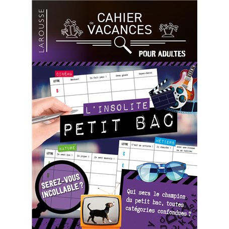 Cahier de vacances (adultes) Petit bac