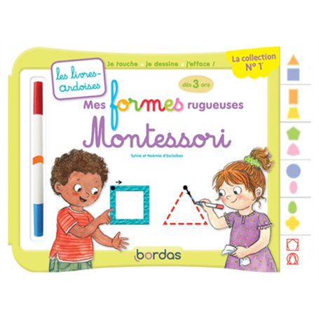Les livres-ardoises - Mes formes rugueuses Montessori