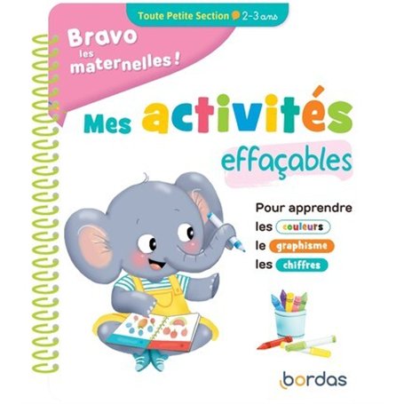 Bravo les maternelles - Mes activités effaçables - Toute Petite section 8,80 €