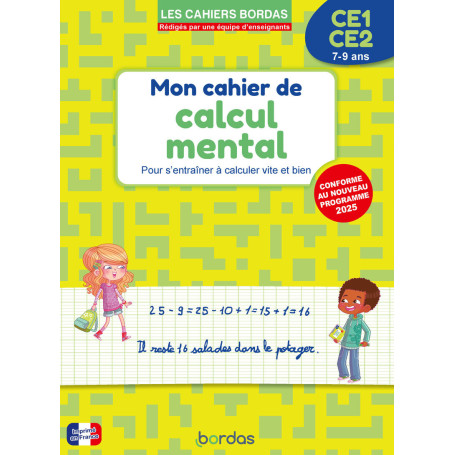 Mon cahier de calcul mental CE1-CE2