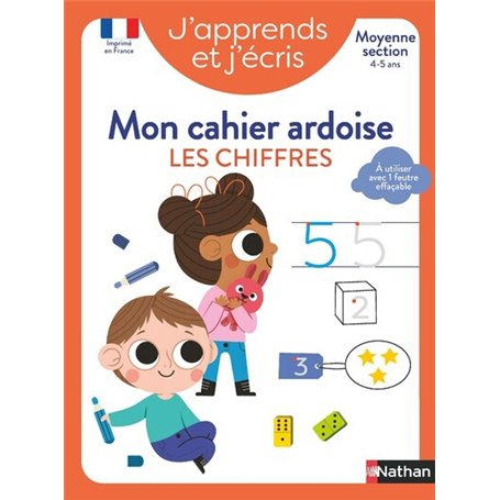 J'apprends et j'écris - Mon cahier ardoise Les chiffres MS