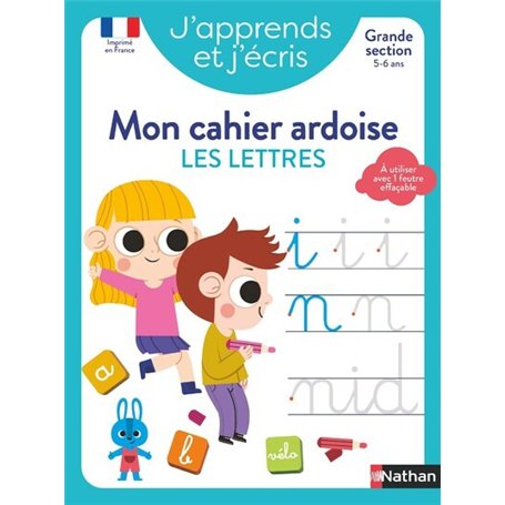 J'apprends et j'écris - Mon cahier ardoise Les lettres GS