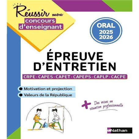Epreuve d'entretien CRPE - CAPES - CAPET - CAPEPS - CAPLP - CACPE - Oral 2025-2026