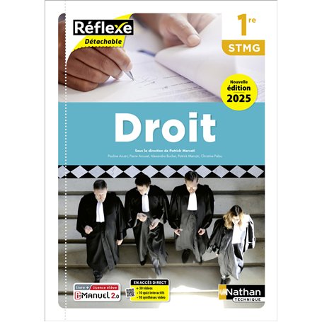 Droit - 1re STMG - Coll. Réflexe - Éd. 2025 - Livre + licence