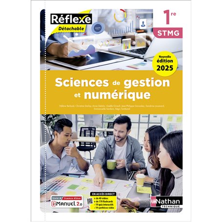 Sciences de gestion et numérique - 1re STMG - Coll. Réflexe - Éd. 2025 - Livre + licence