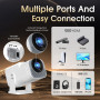 [App intégrée] 2025 Upgraded Vidéoprojecteur 1920*1080P FHD 4K Mini Projecteur Portable Dual Contrôle avec Souris Android TV WiF