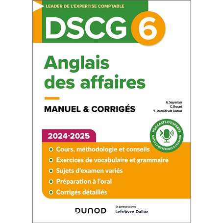 DSCG 6 - Anglais des affaires - Manuel - 2024-2025