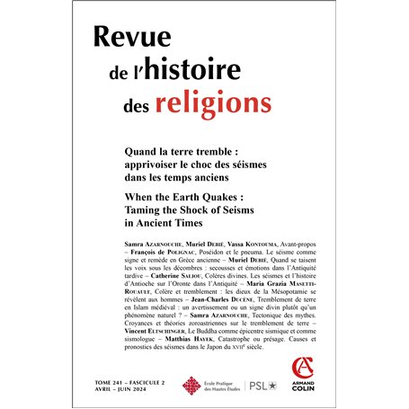 Revue de l'histoire des religions - Nº2/2024