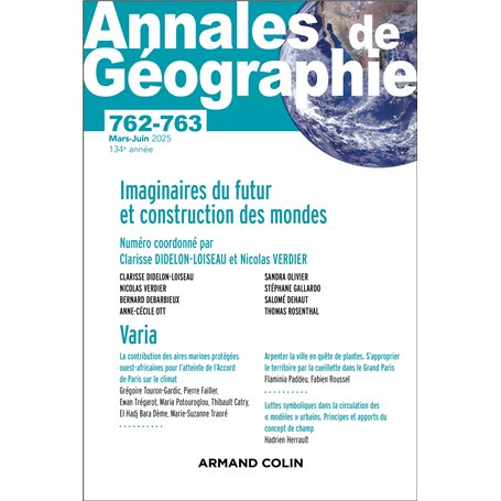 Annales de géographie - N°762-763 2-3/2025
