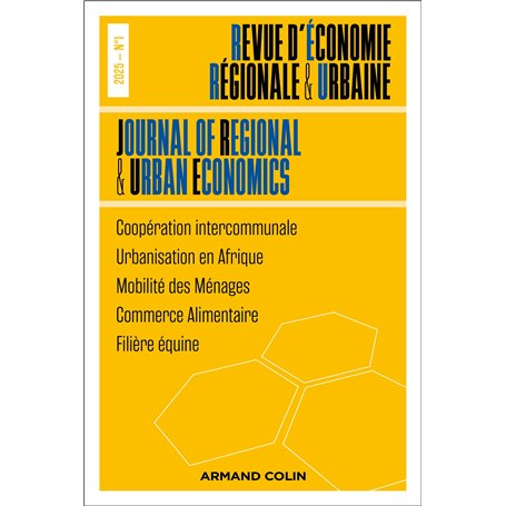 Revue d'économie régionale et urbaine Nº1/2025