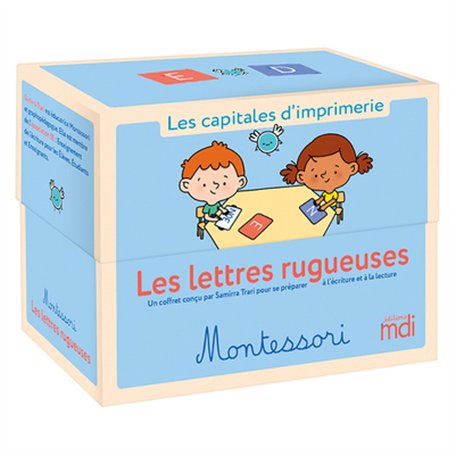 Coffret lettres rugueuses Montessori Majuscules script 47,95 €