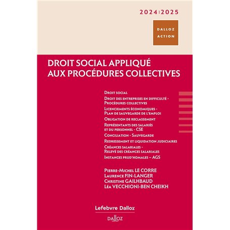 Droit social appliqué aux procédures collectives
