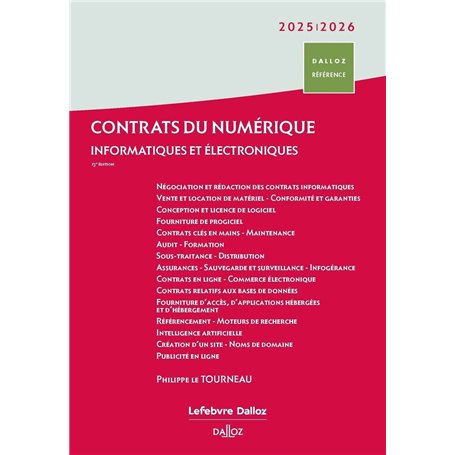 Contrats du numérique 2025/2026. 13e éd. - Informatiques et électroniques