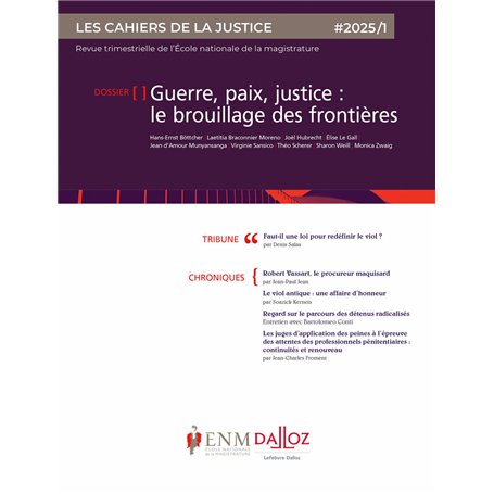 Les Cahiers de la justice 1/2025