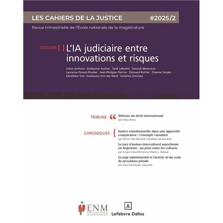 Les Cahiers de la justice 2/2025